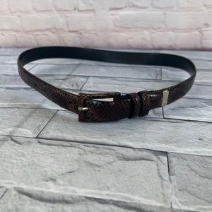 Nine West genuine snake leather belt size medium